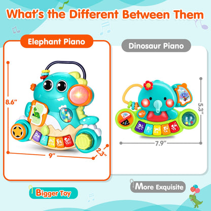 Baby Piano Toy 6 to 12 Months Light Up Music Baby Toys for 6 9 12 18 Months Early Learning Educational Piano Keyboard Infant Babies Girl Toy 1 Year Old Boy Girls Gift