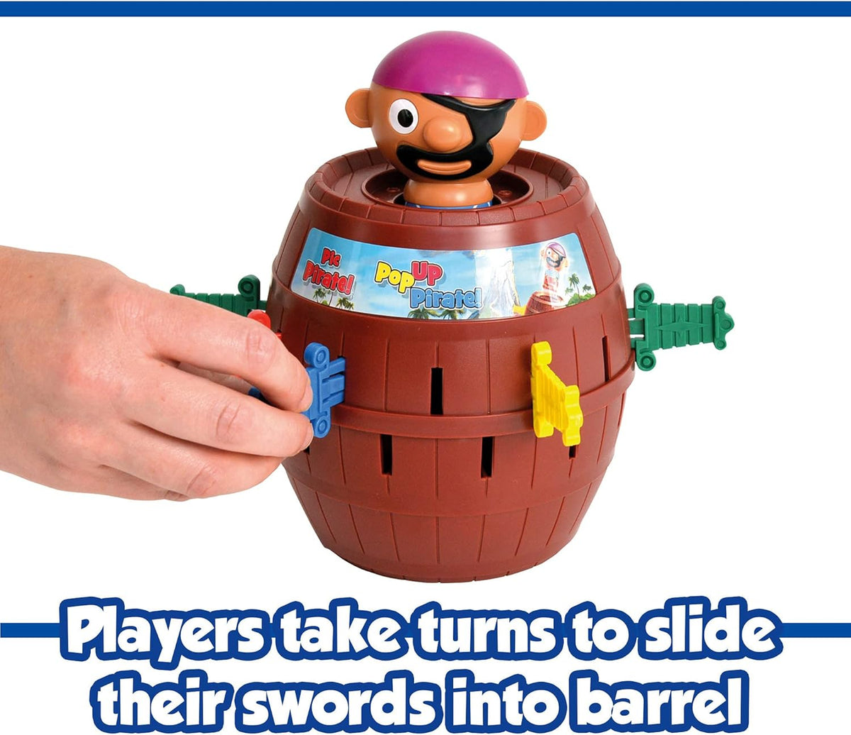 TOMY Pop Up Pirate Board Game - Family and Preschool Kids Games for Family Game Night - Winter Break Activities- Girls and Boys Games - 2-4 Players - Ages 4 Years and Up