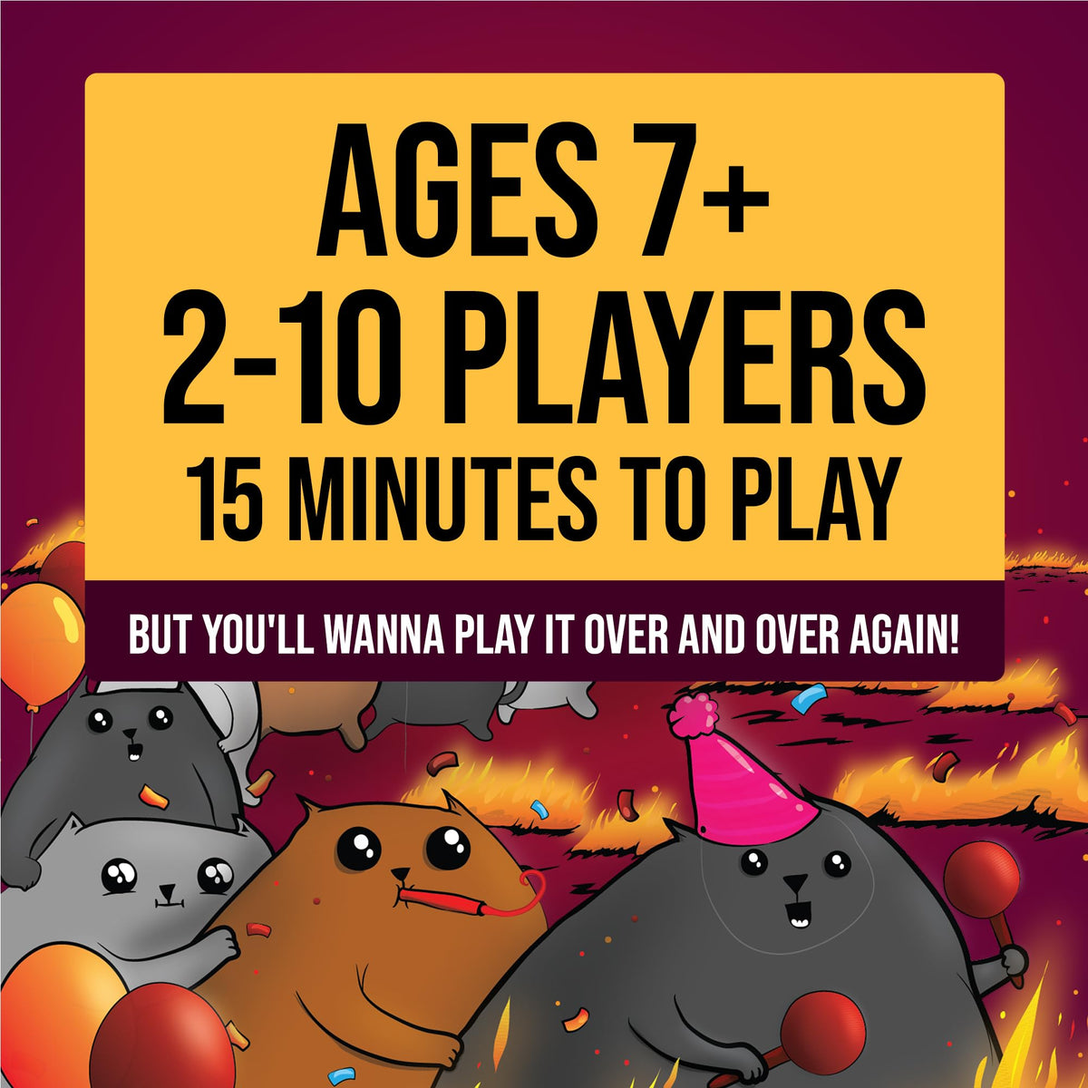 Exploding Kittens Original Edition - 2-5 Players - Ages 7+ - 15 Minutes to Play - High Stakes Card Game - Party Game, Family Game Night, Kid and Adult Card Game