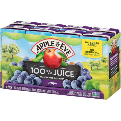 Apple & Eve 100% Juice Variety Pack, 6.75 Fl Oz, Pack of 32