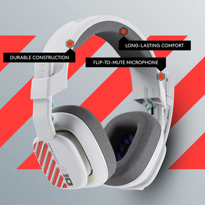 Logitech G Astro A10 Gen 2 Cross-Platform Wired Gaming Headset for PlayStation 5/4, Xbox S|X, Nintendo Switch, PC: 3.5mm Headphone Jack, 32mm Drivers, Flip-to-Mute Mic, Over-Ear - Grey