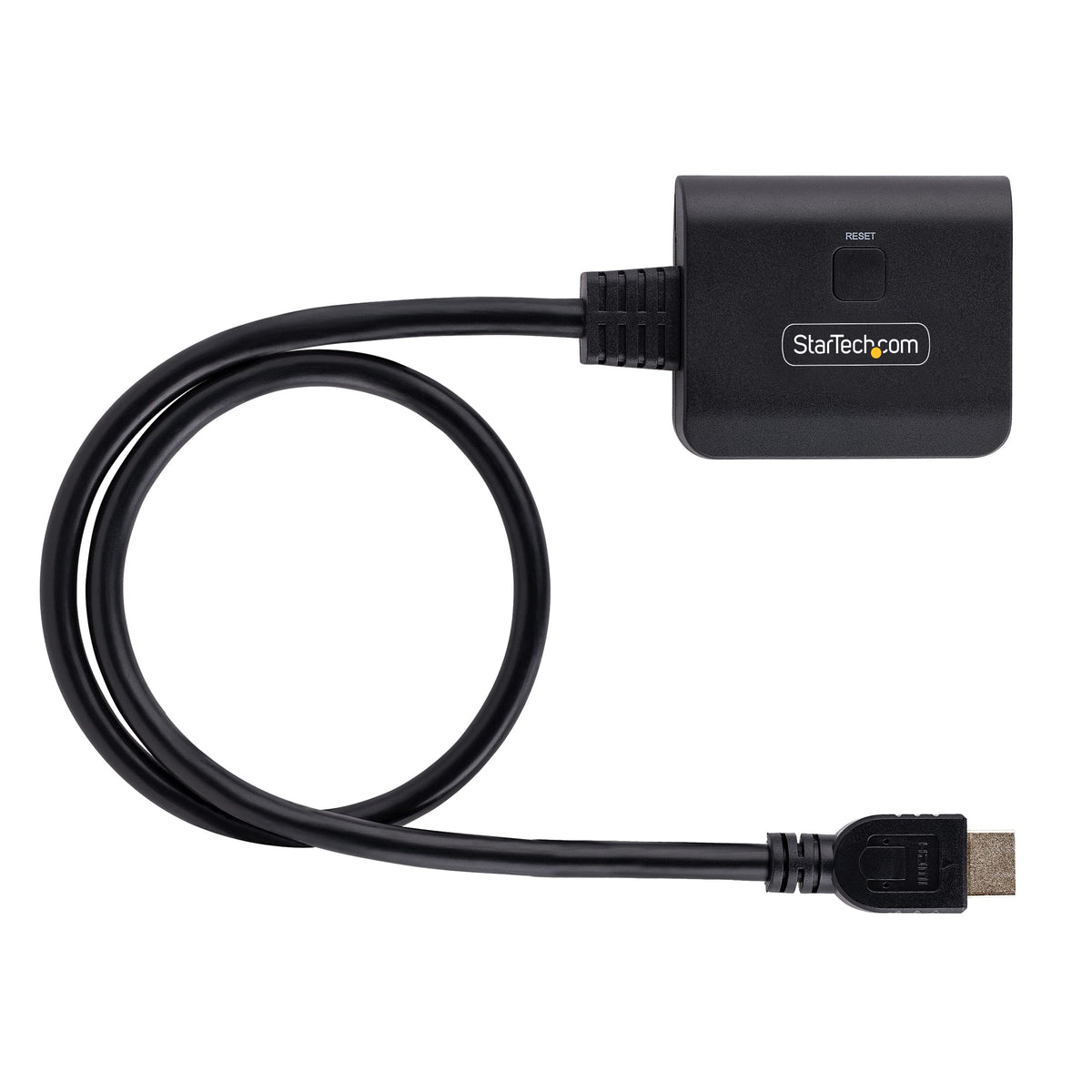 StarTech.com 4K HDMI Splitter 1 In 2 Out - 4K 30Hz HDMI 1.4 2 Port Video Splitter Box -with high speed HDMI cable, USB power cable - Black (ST122HD4KU)