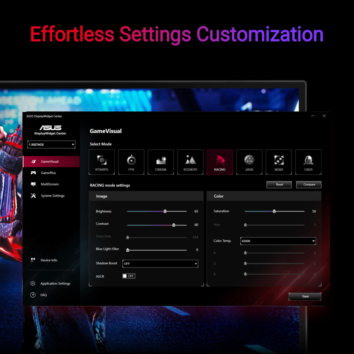 ASUS VG279Q 27" Full HD 1080p IPS 144Hz 1ms (MPRT) DP HDMI DVI Eye Care Gaming Monitor with FreeSync/Adaptive Sync