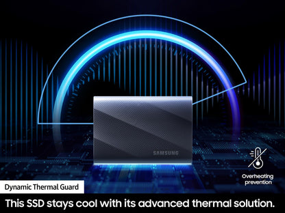 Samsung T9 Portable SSD 2TB, USB 3.2 Gen 2x2 External Solid State Drive, Seq. Read Speeds Up to 2,000MB/s for Gaming, Students and Professionals, MU-PG2T0B/AM, Black