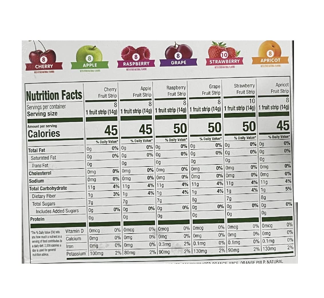 Stretch Island Fruit Leather Snacks Variety Pack, Cherry, Apple, Strawberry, Apricot, Grape, Raspberry, 0.5 Ounce No Added Sugar (Pack of 50) 24.7 Ounce