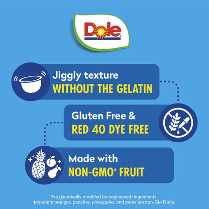 Dole Diced Peaches, Mandarin Oranges, and Cherry Mixed Fruit in 100% Juice Variety Pack - Dole Fruit Bowls Snacks - 4 oz Bowls - 12 Pack