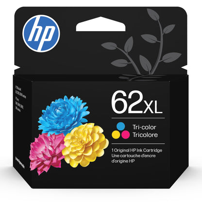 HP 62 Black/Tri-Color Ink (2-Pack) | Works with Envy 5540, 5640, 5660, 7640, OfficeJet 5740, 8040, OfficeJet Mobile 200, 250 | Instant Ink Eligible | N9H64FN | Packaging May Vary