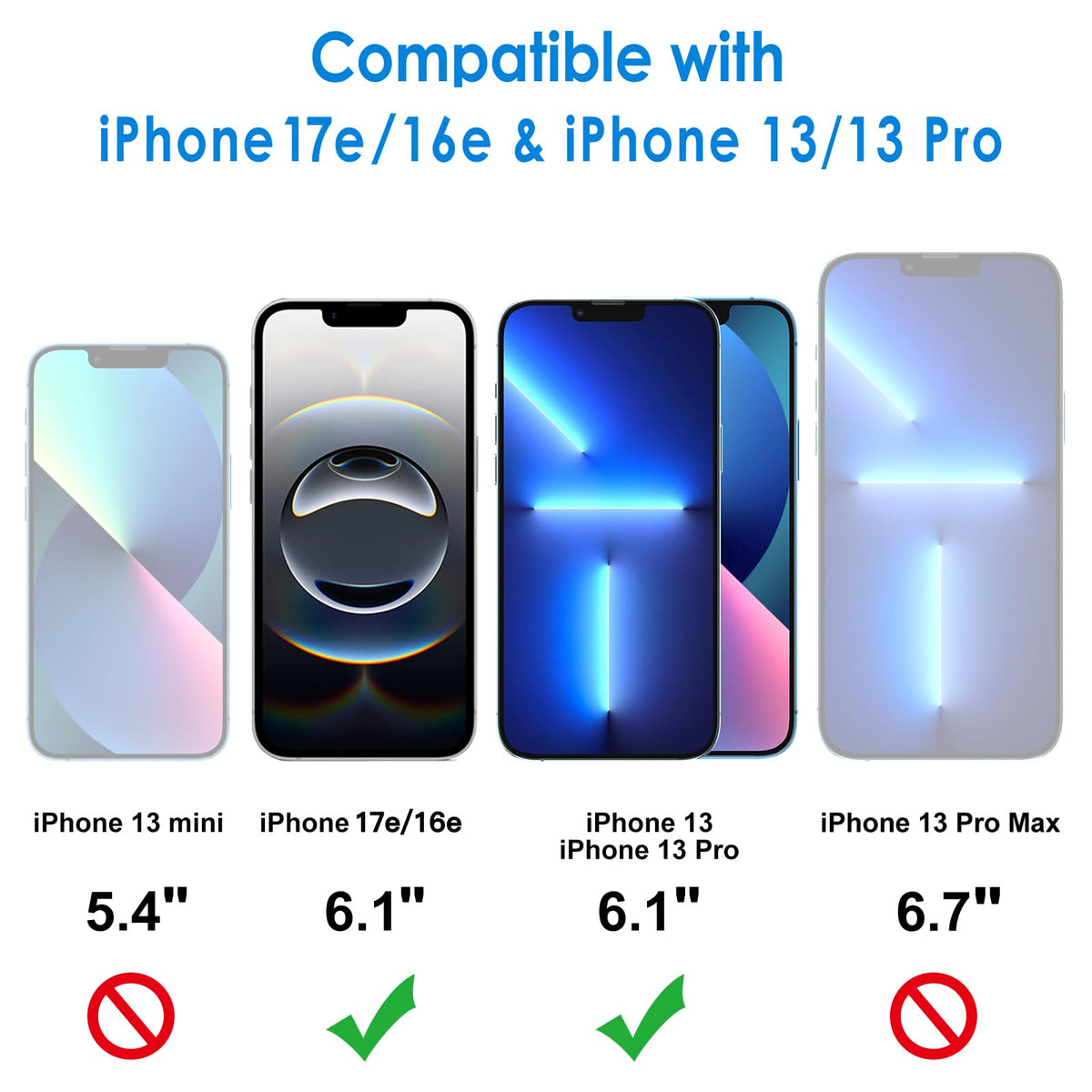 JETech Screen Protector for iPhone 15 6.1-Inch, Bubble Free, Tempered Glass Film with Easy Installation Tool, Case-Friendly, HD Clear, 2-Pack