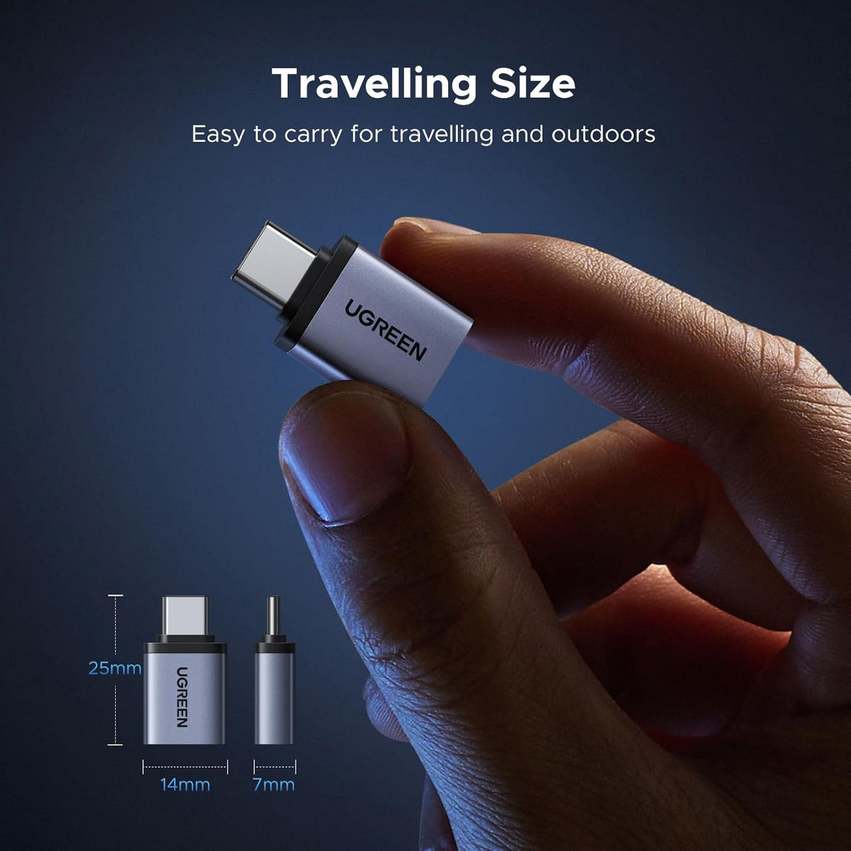 UGREEN USB C to USB Adapter 4 Pack, 10Gbps USBC Male to USB 3.2 Female Adapter, Type C USB C Adapter for MacBook Pro,iMac,iPhone 17 16 15 Pro Max,iPad Pro, Thunderbolt 4, Samsung,Space Gray