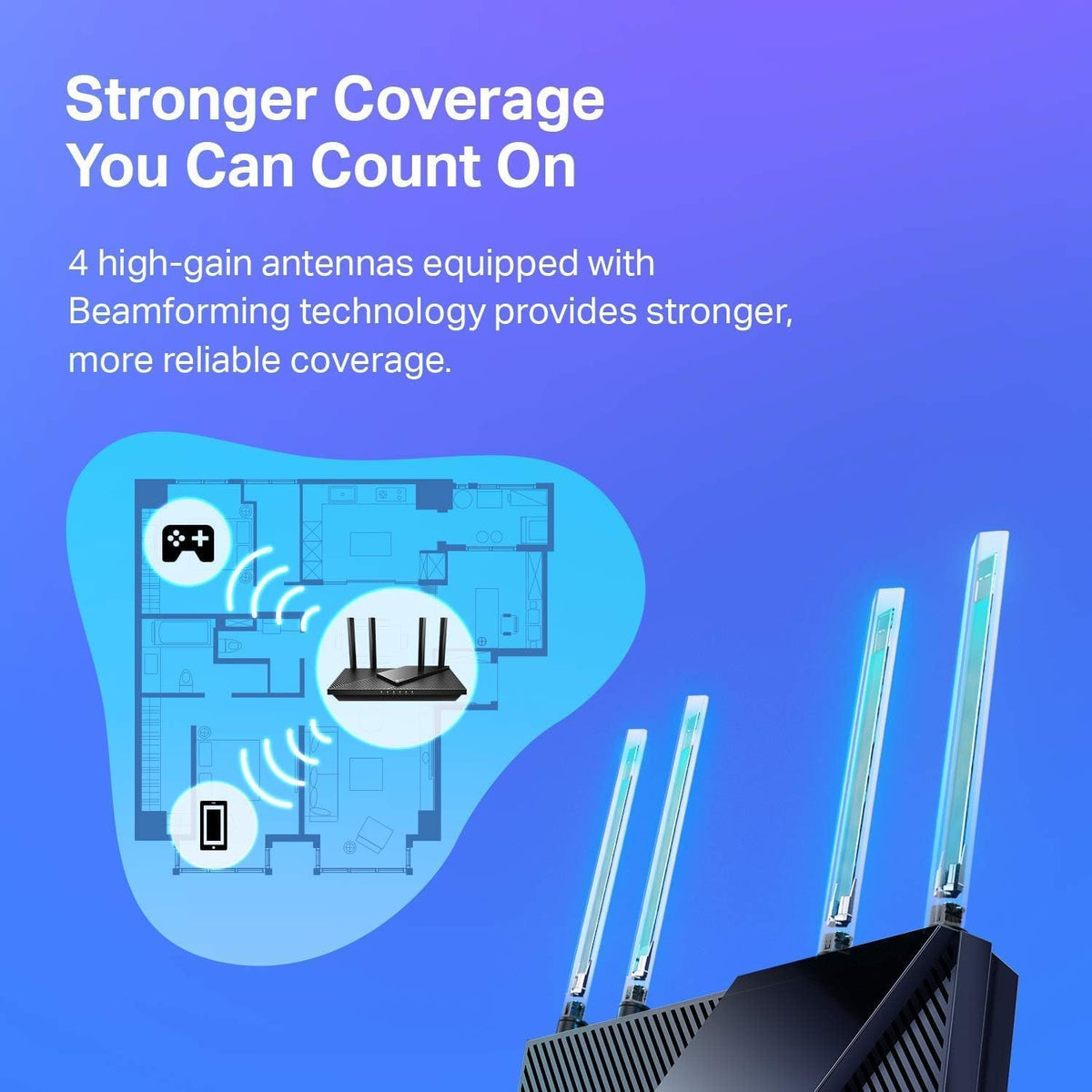 TP-Link AX1800 WiFi 6 Router V4 (Archer AX21) – Dual Band Wireless Internet, Gigabit, Easy Mesh, Compatible with Alexa - A Certified for Humans Device (Pack of 10)