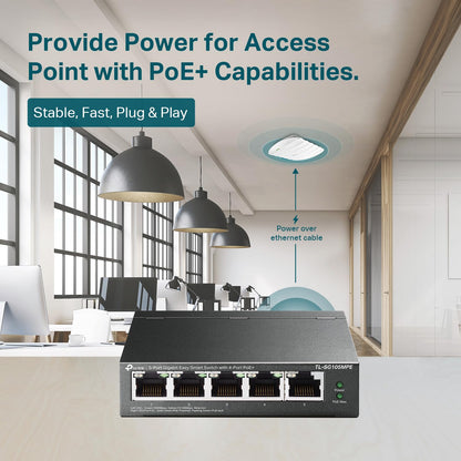 TP-Link TL-SG1008P V4 | 8 Port Gigabit PoE Switch | 4 PoE+ Ports @64W | Desktop | Plug & Play | Sturdy Metal w/ Shielded Ports | Fanless | Limited Lifetime Protection | QoS & IGMP Snooping | Unmanaged