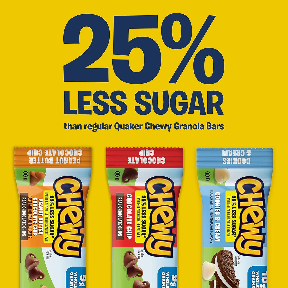 Quaker Chewy Granola Bars, Chewy & Dipps Variety Pack, (58 Bars), Whole Grains, No Artificial Flavors, No Added Colors