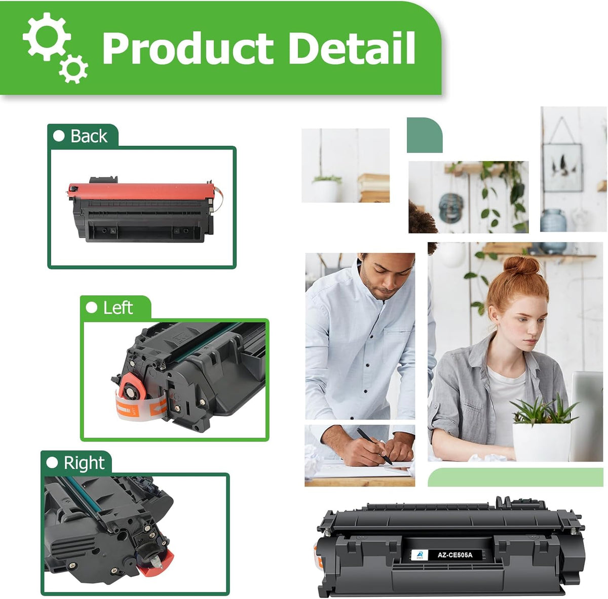 Aztech 05A CE505A Toner Cartridge Black Compatible for HP LaserJet CE505A 05A for HP LaserJet P2035 Toner Cartridge P2035N P2055DN 2055DN 2035N P2030 P2050 P2055D P2055X 2055D 2055X Printer 2 Pack
