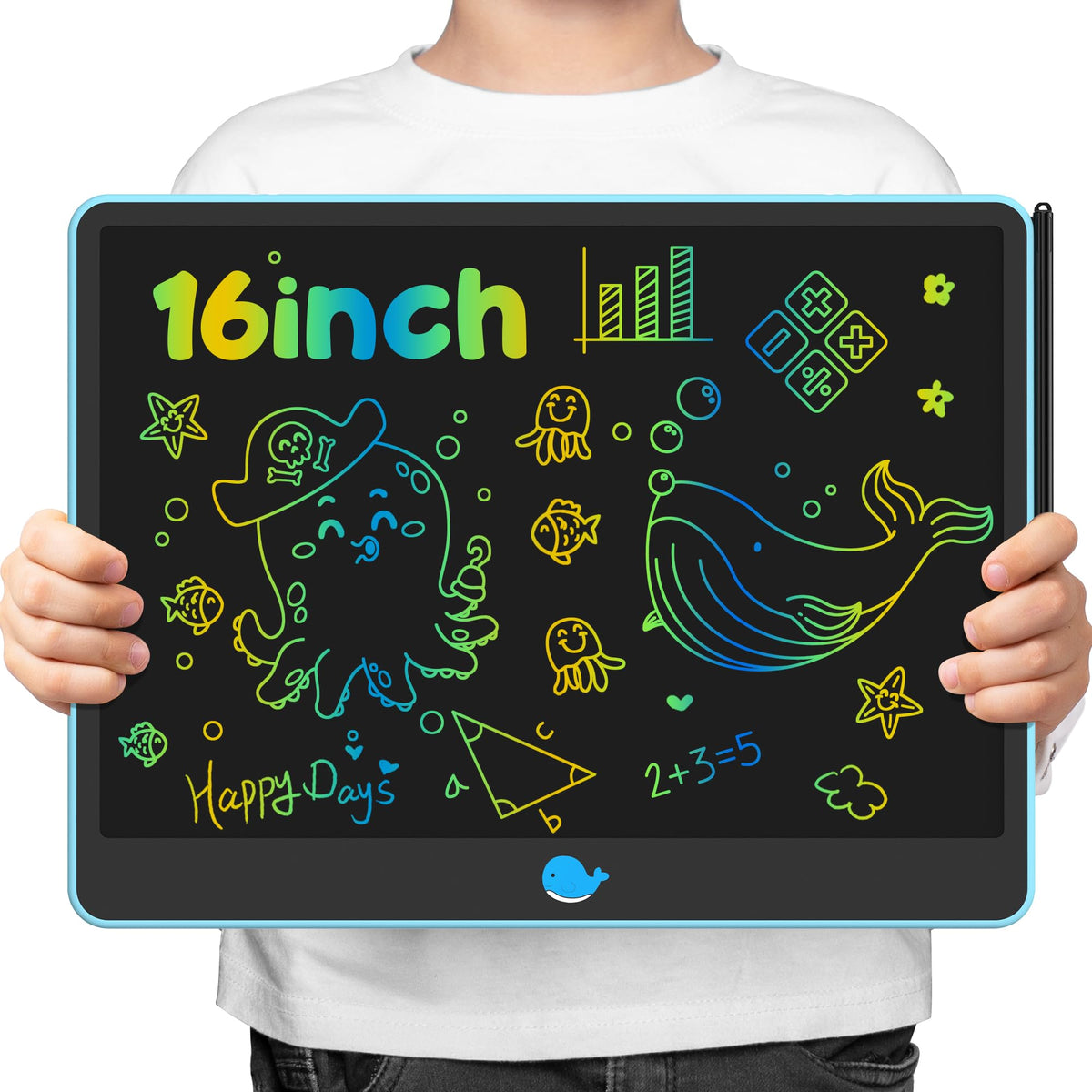 Hockvill LCD Writing Tablet for Kids 8.8 Inch, Toys for Girls Boys Drawing Pad for 3 4 5 6 7 Year Old Kids Toys, Children Christmas Birthday Gift for Kids Toddler Doodle Board Travel Essentials