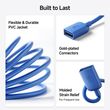 Cable Matters 5Gbps Long USB Extension Cable - 10ft, USB 3.0 Extension Cable, Male to Female USB3.0 Extender, Compatible with Webcam, VR Headset, Printer, Hard Drive, Black