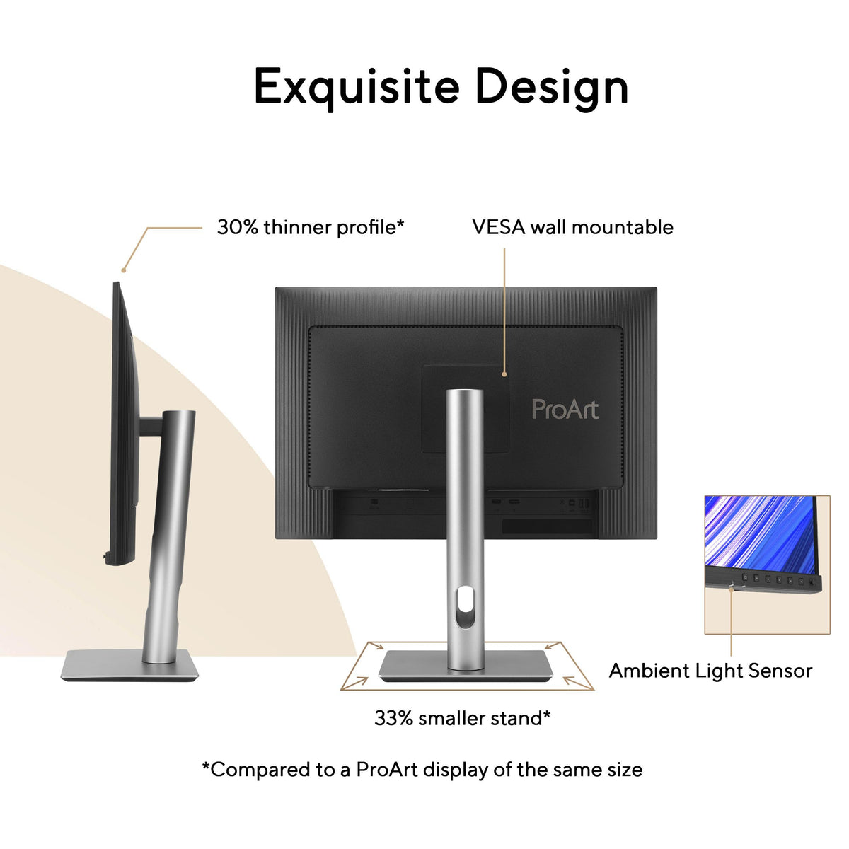 ASUS ProArt Display PA278QV 27” WQHD (2560 x 1440) Monitor, 100% sRGB/Rec. 709 ΔE < 2, IPS, DisplayPort HDMI DVI-D Mini DP, Calman Verified, Eye Care, Anti-Glare, Tilt Pivot Swivel Height Adjustable