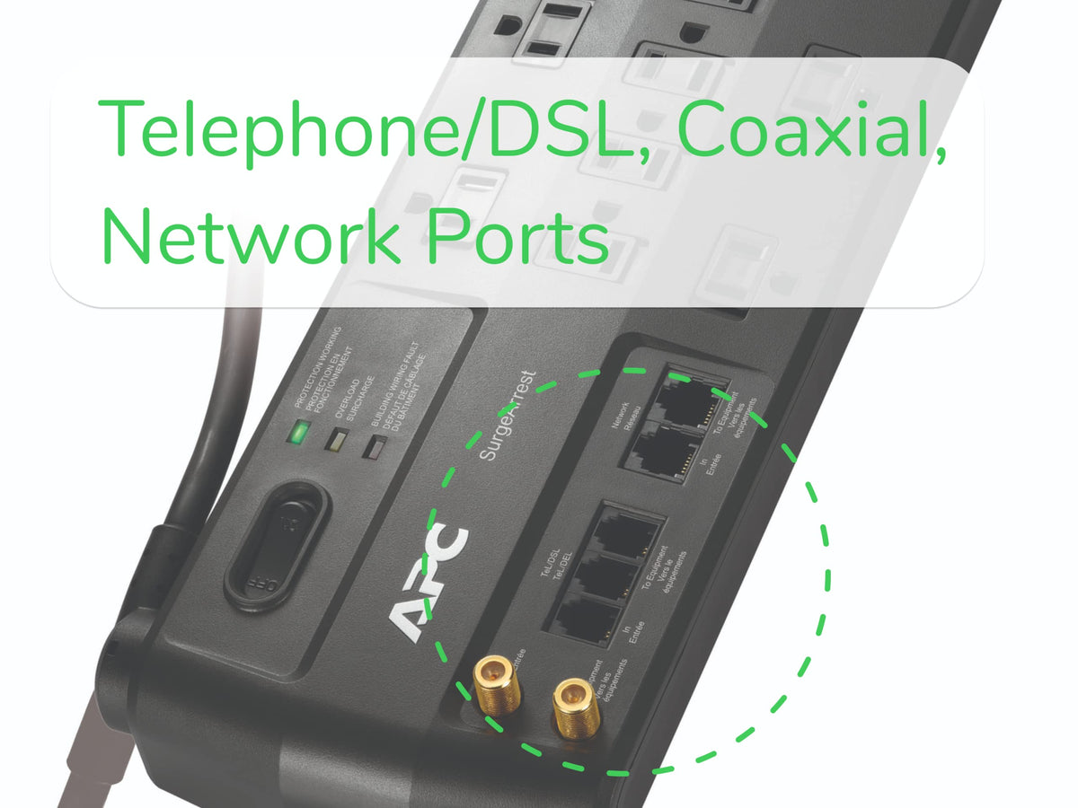 APC Surge Protector with Telephone, DSL and Coaxial Protection, P11VT3, 3020 Joules, 11 Outlet Surge Protector Power Strip
