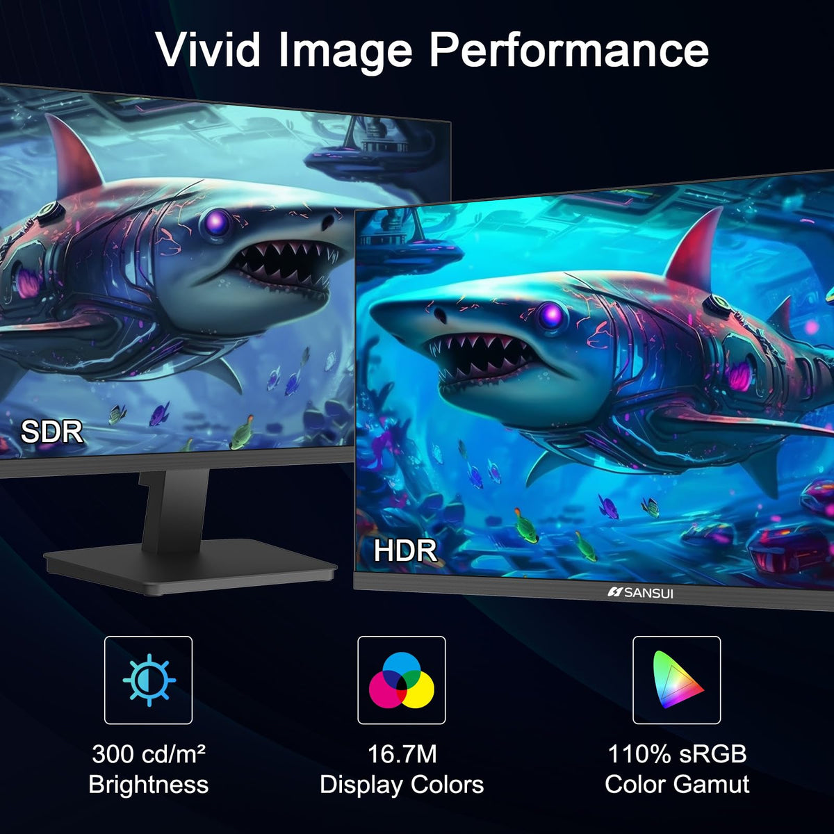 SANSUI 34-Inch Curved Gaming Monitor UWQHD 3440 x 1440P Up to 200Hz 165Hz Curved 1500R - PIP/PBP, OD 1ms, HDR, 300nits, sRGB 130%, DCI-P3 97%,AI Crosshair,HDMI2.1x2,DP1.4(Cable Included)