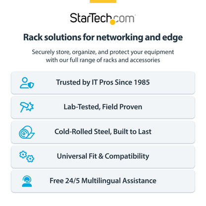 StarTech.com 6U Wall Mount Network Rack - 14 Inch Deep (Low Profile) - 19" Patch Panel Bracket for Shallow Server and IT Equipment, Network Switches - 44lbs/20kg Weight Capacity, Black (WALLMOUNT6)