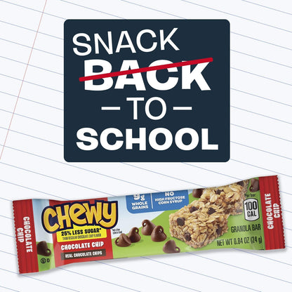 Quaker Chewy Granola Bars, Chewy & Dipps Variety Pack, (58 Bars), Whole Grains, No Artificial Flavors, No Added Colors