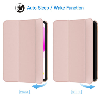 JETech Case for iPad (A16) 11th Generation 11 Inch 2025 / iPad 10th Generation 10.9 Inch 2022, Slim Smart Cover with Hard PC Translucent Back, Supports Touch ID, Auto Wake/Sleep (Navy Blue)