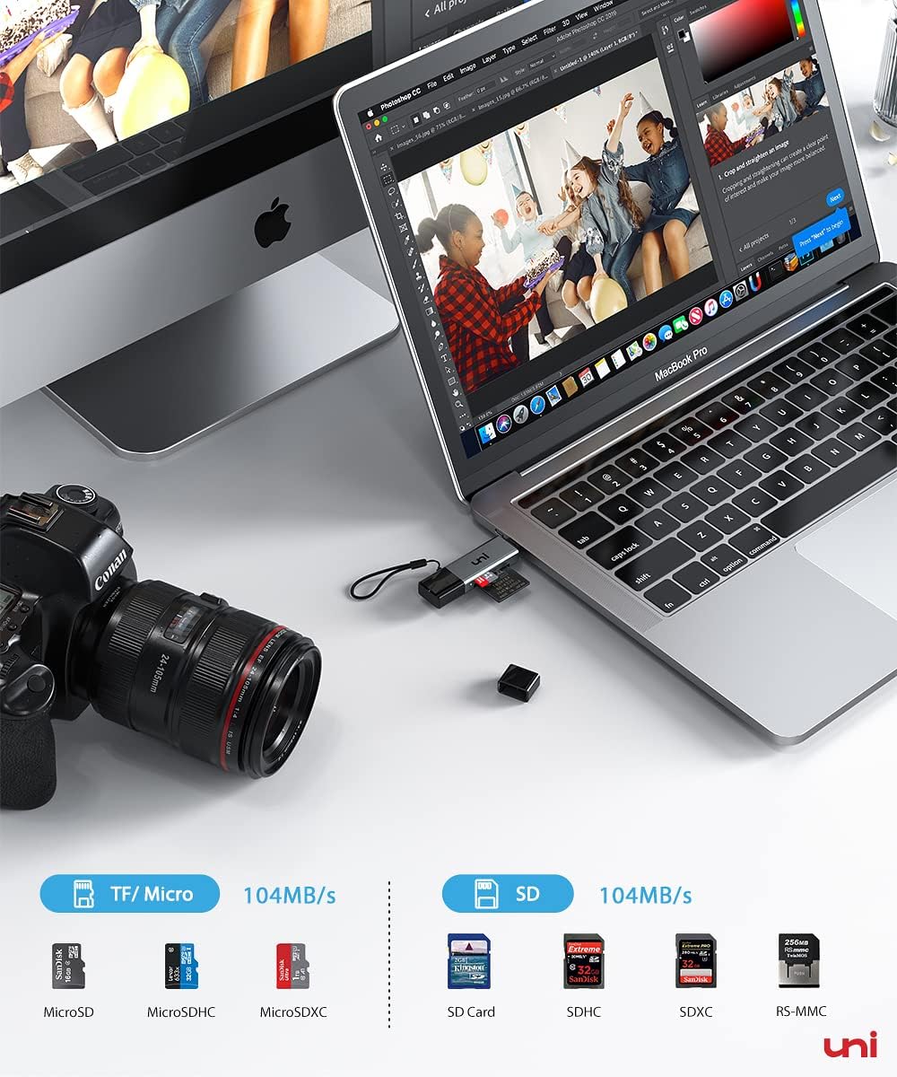 uni SD Card Reader,High Speed USB C to Micro SD Memory Card Adapter USB 3.0