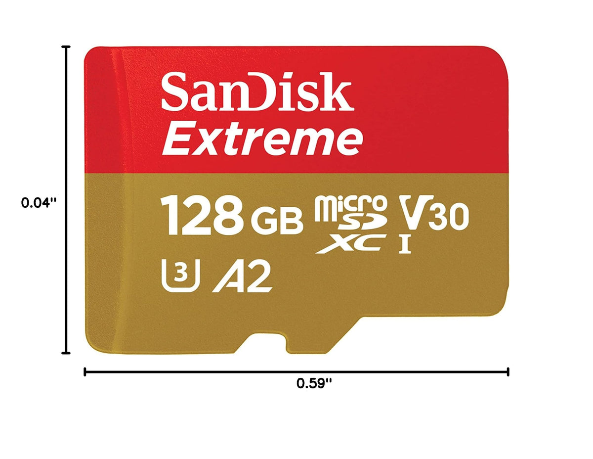 SANDISK 256GB Extreme microSD Card + Adapter, Up to 190MB/s Read Speeds