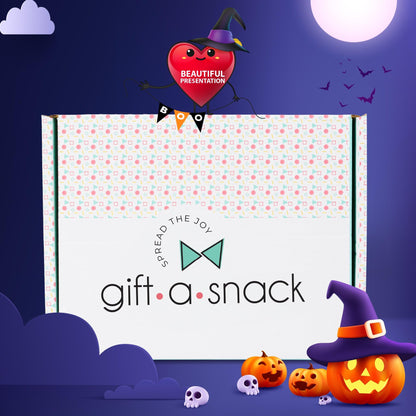 Gift A Snack - Fathers Day Treats Snack Box Variety Pack Care Package + Greeting Card (40 Count) Birthday Sweet Treats Gift Basket, Candies Chips Crackers Bars Office Food Assortments & Variety Gifts