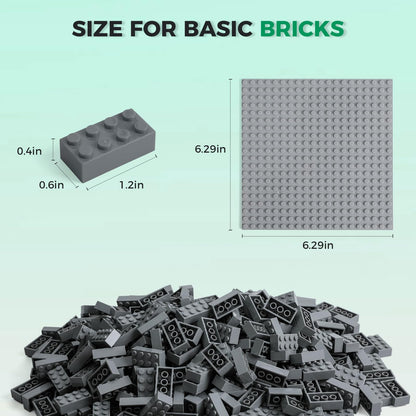 HUIZDQ 1500 Pieces Building Bricks, Classic Bulk Small Blocks, Classic Bricks Set Basic Building Blocks Compatible with All Major Brands