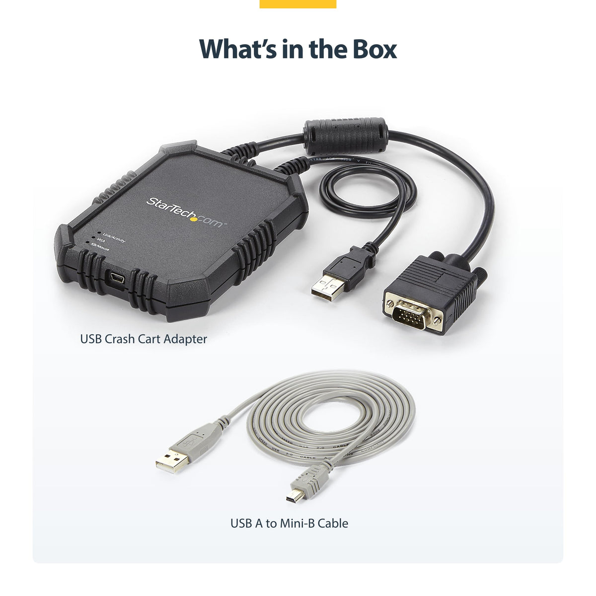 StarTech.com Portable Laptop Crash Cart Adapter, USB/VGA Analogue KVM Console, File Transfer & Video Capture, Windows/Linux/MacOS, TAA