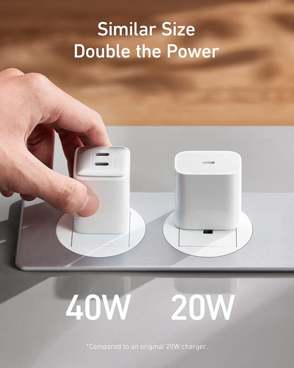 Anker USB C Charger 40W, 521 Charger (Nano Pro), PIQ 3.0 Durable Compact Fast Charger (Not Foldable) for iPhone 14/14 Plus/14 Pro/14 Pro Max/13, Galaxy, Pixel 4/3, iPad/iPad mini (Cable Not Included)