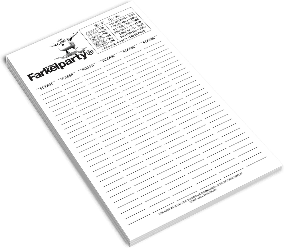 Farkel Party Classic Dice Game | Official Licensed Farkle Set | 36 Dice, 6 Cups, Score Sheets & Storage Tin | Travel Dice Game for Family Game Night | 2+ Players, Ages 8+