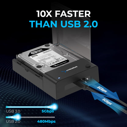 SABRENT USB 3.0 to SATA Hard Drive Docking Station, 2.5/3.5in (EC-DFLT)