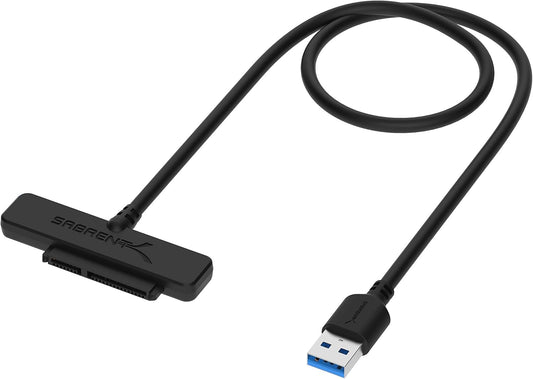 SABRENT USB 3.0 to 2.5in SATA Adapter Cable for SSD & HDD, UASP (EC-SSHD)
