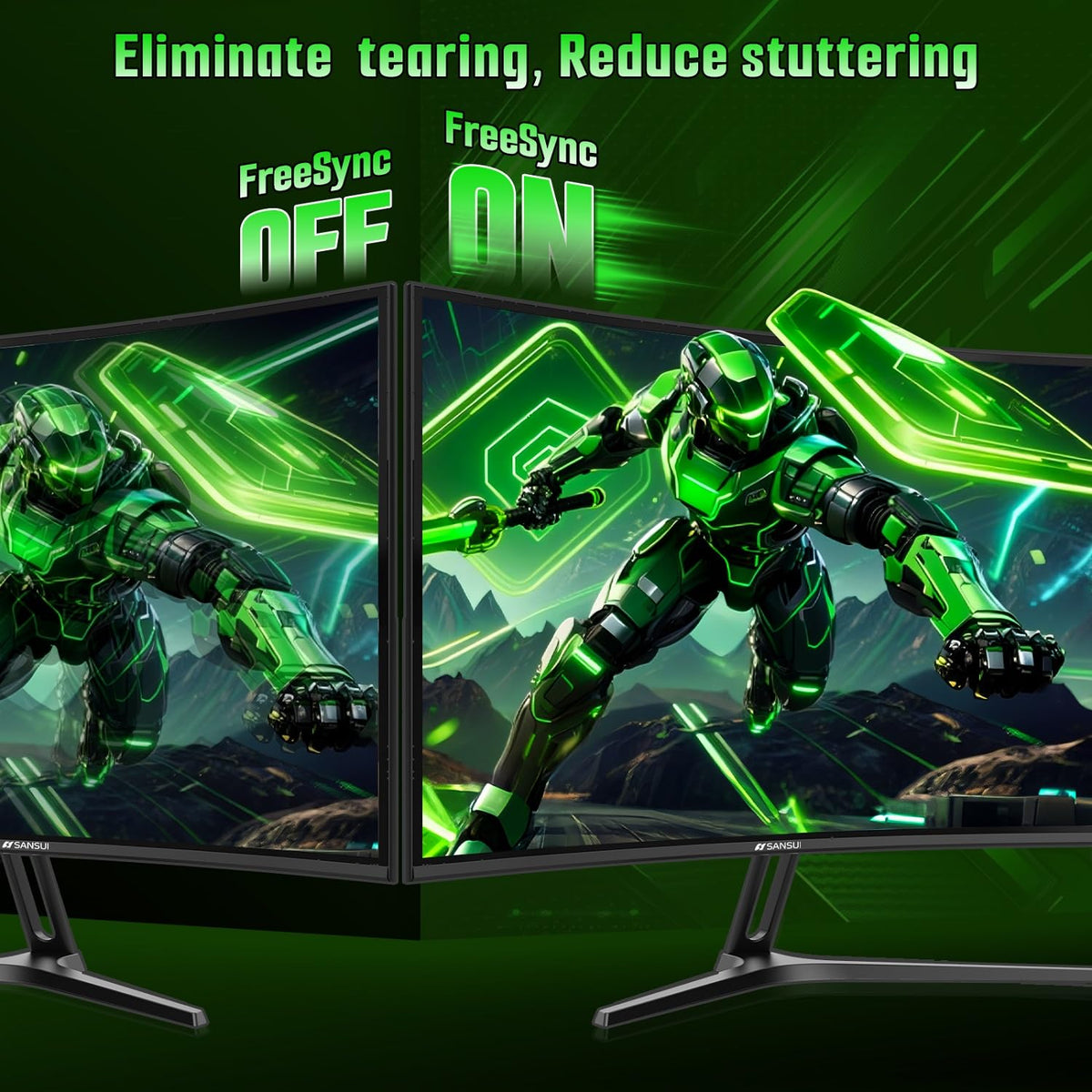 SANSUI 34-Inch Curved Gaming Monitor UWQHD 3440 x 1440P Up to 200Hz 165Hz Curved 1500R - PIP/PBP, OD 1ms, HDR, 300nits, sRGB 130%, DCI-P3 97%,AI Crosshair,HDMI2.1x2,DP1.4(Cable Included)