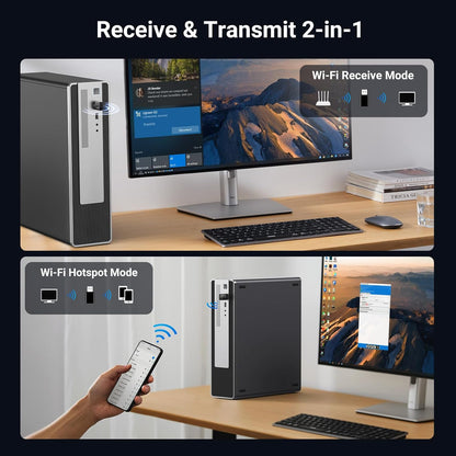 UGREEN WiFi Adapter for Desktop PC, AX900 USB WiFi 6 Adapter with 5GHz/2.4GHz Dual Band, Built-in Driver for Windows 10/11
