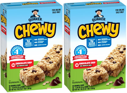 Quaker Chewy Granola Bars, Chewy & Dipps Variety Pack, (58 Bars), Whole Grains, No Artificial Flavors, No Added Colors