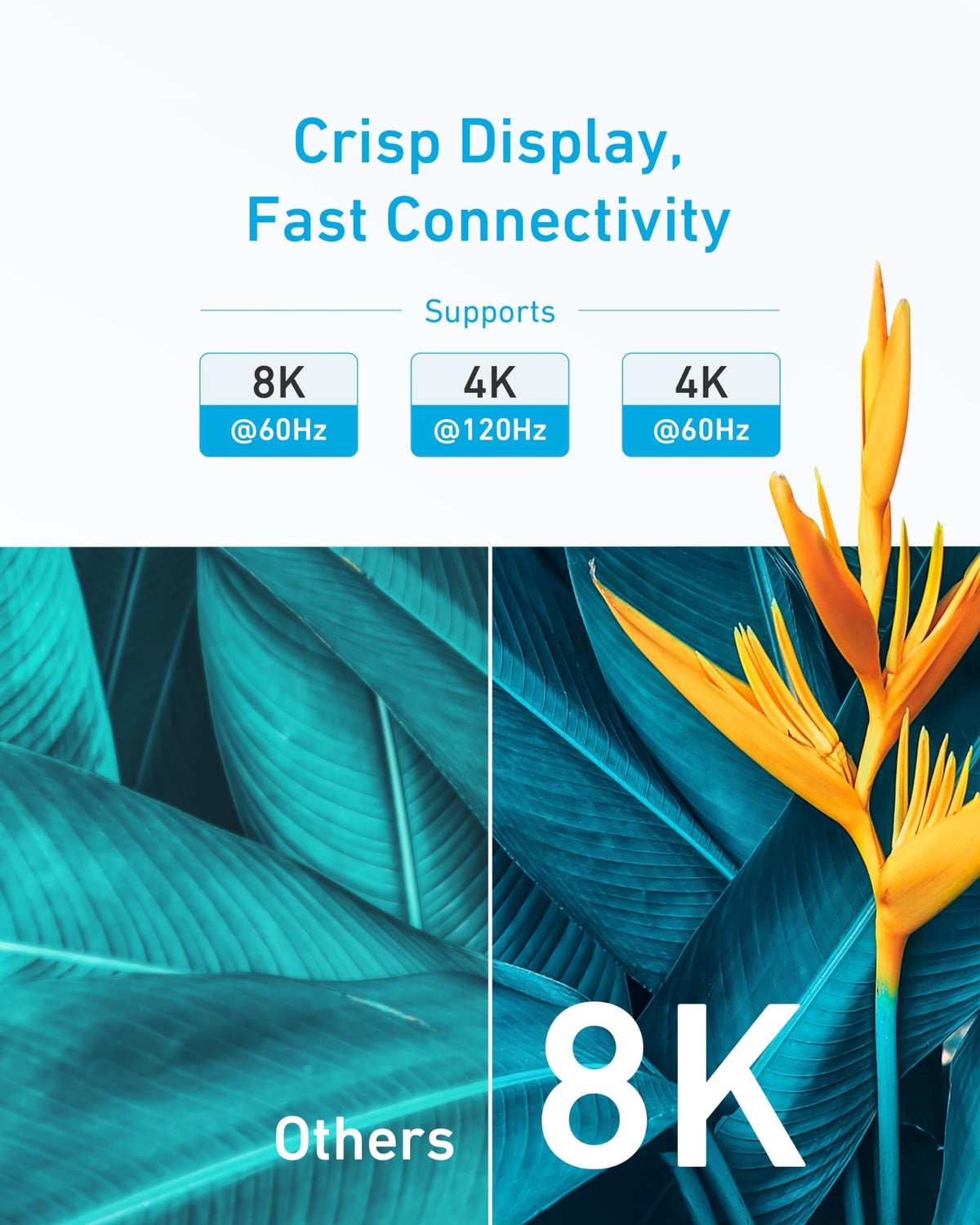Anker HDMI Cable 8K@60Hz, Ultra HD 4K@120Hz HDMI Cord,48 Gbps Certified Ultra High-Speed,Compatible with PlayStation 5,Xbox,Samsung TVs,and More (6FT)