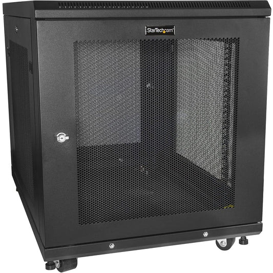 StarTech 18U Enterprise-Grade Server Rack Cabinet Kit, 19in Enclosed 4-Post Rack with Shelf and Cable Management, 29in (75cm) Mounting Depth, 992lb (450kg) Capacity