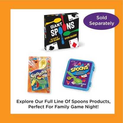 PlayMonster Spoons in a Case, Card Games for Kids - Spoons Game, Fun Family Games for Kids and Adults, Game Night, Travel Games, 3-6 Players, Ages 7+