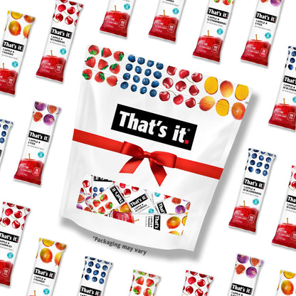 That’s it. Fruit Bars Variety Pack (20 Pack) | 100% Natural Fruit Snacks, Gluten-Free, Vegan & Low Carb | Healthy Snack Bars – Strawberry, Mango, Blueberry, Cherry & Fig