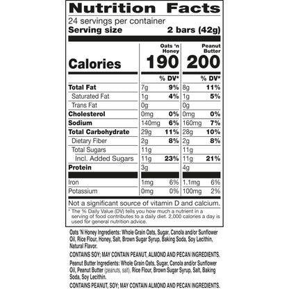 Nature Valley Crunchy Granola Bars, Variety Pack, 48 Ct, 35.76 oz (24 Pouches)