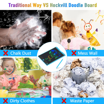 Hockvill LCD Writing Tablet for Kids 8.8 Inch, Toys for Girls Boys Drawing Pad for 3 4 5 6 7 Year Old Kids Toys, Children Christmas Birthday Gift for Kids Toddler Doodle Board Travel Essentials