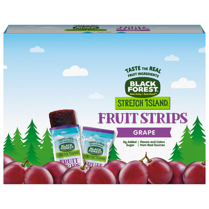 Black Forest, Stretch Island, Fruit Strips, Cherry, Apple, Raspberry, Grape, Strawberry, and Apricot, Zero Grams Added Sugar Non-GMO, 48 ct