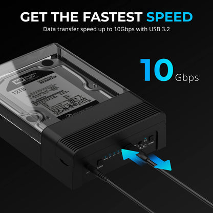 SABRENT USB 3.0 to SATA Hard Drive Docking Station, 2.5/3.5in (EC-DFLT)