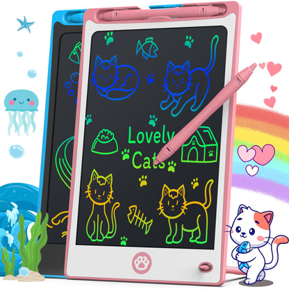 Hockvill LCD Writing Tablet for Kids 8.8 Inch, Toys for Girls Boys Drawing Pad for 3 4 5 6 7 Year Old Kids Toys, Children Christmas Birthday Gift for Kids Toddler Doodle Board Travel Essentials