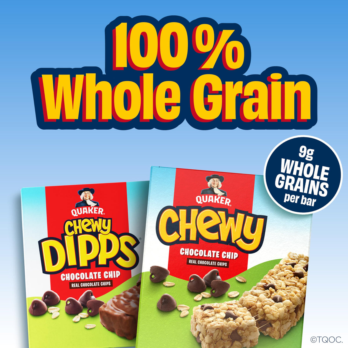 Quaker Chewy Granola Bars, Chewy & Dipps Variety Pack, (58 Bars), Whole Grains, No Artificial Flavors, No Added Colors