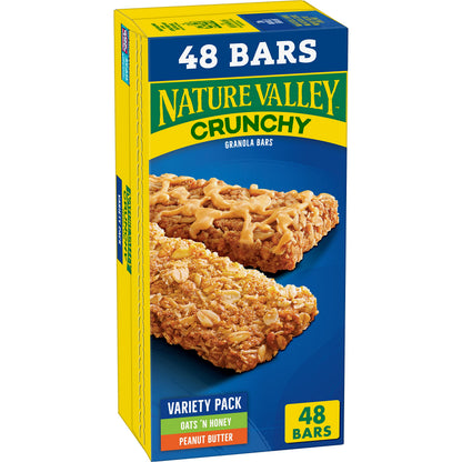 Nature Valley Crunchy Granola Bars, Variety Pack, 48 Ct, 35.76 oz (24 Pouches)