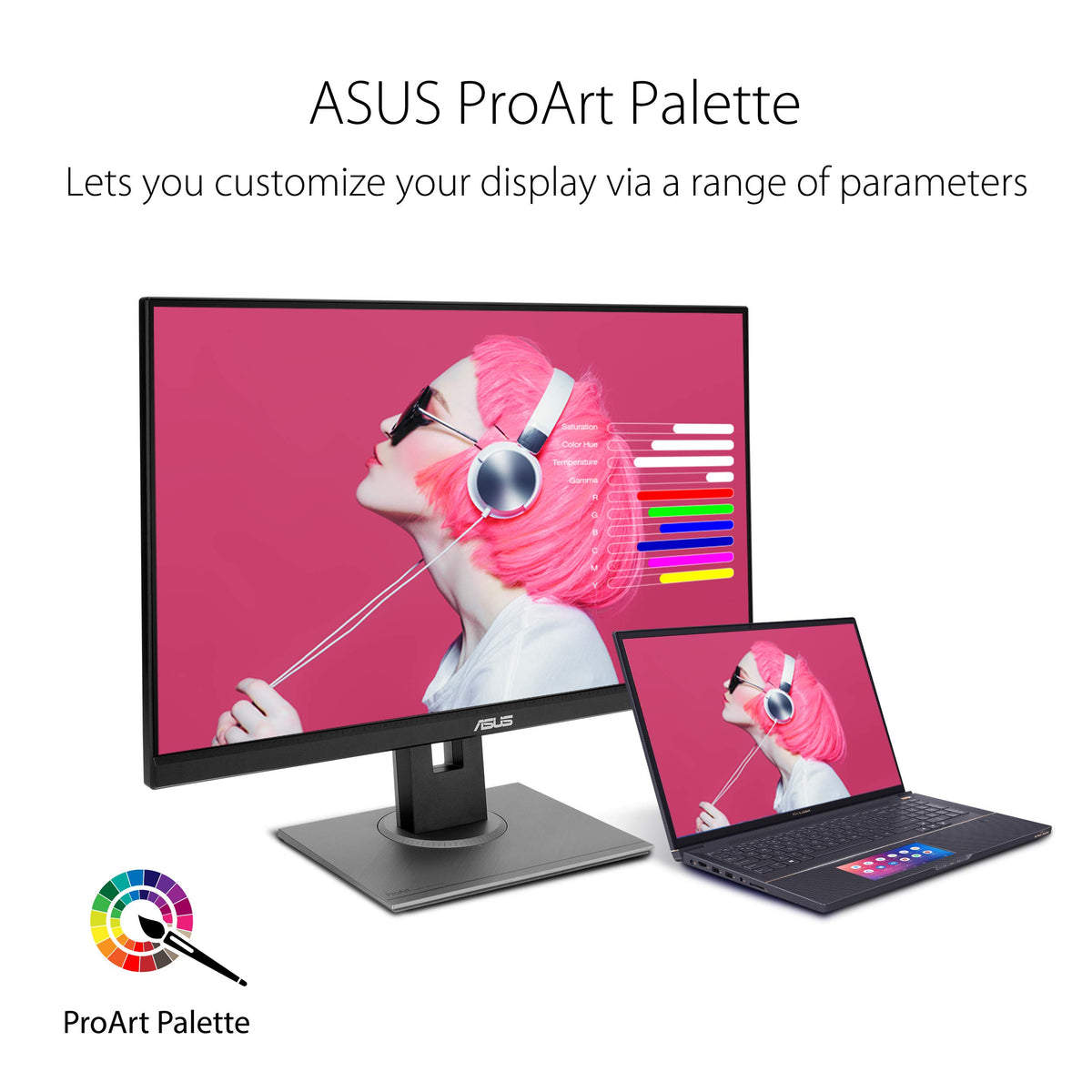 ASUS ProArt Display PA278QV 27” WQHD (2560 x 1440) Monitor, 100% sRGB/Rec. 709 ΔE < 2, IPS, DisplayPort HDMI DVI-D Mini DP, Calman Verified, Eye Care, Anti-Glare, Tilt Pivot Swivel Height Adjustable