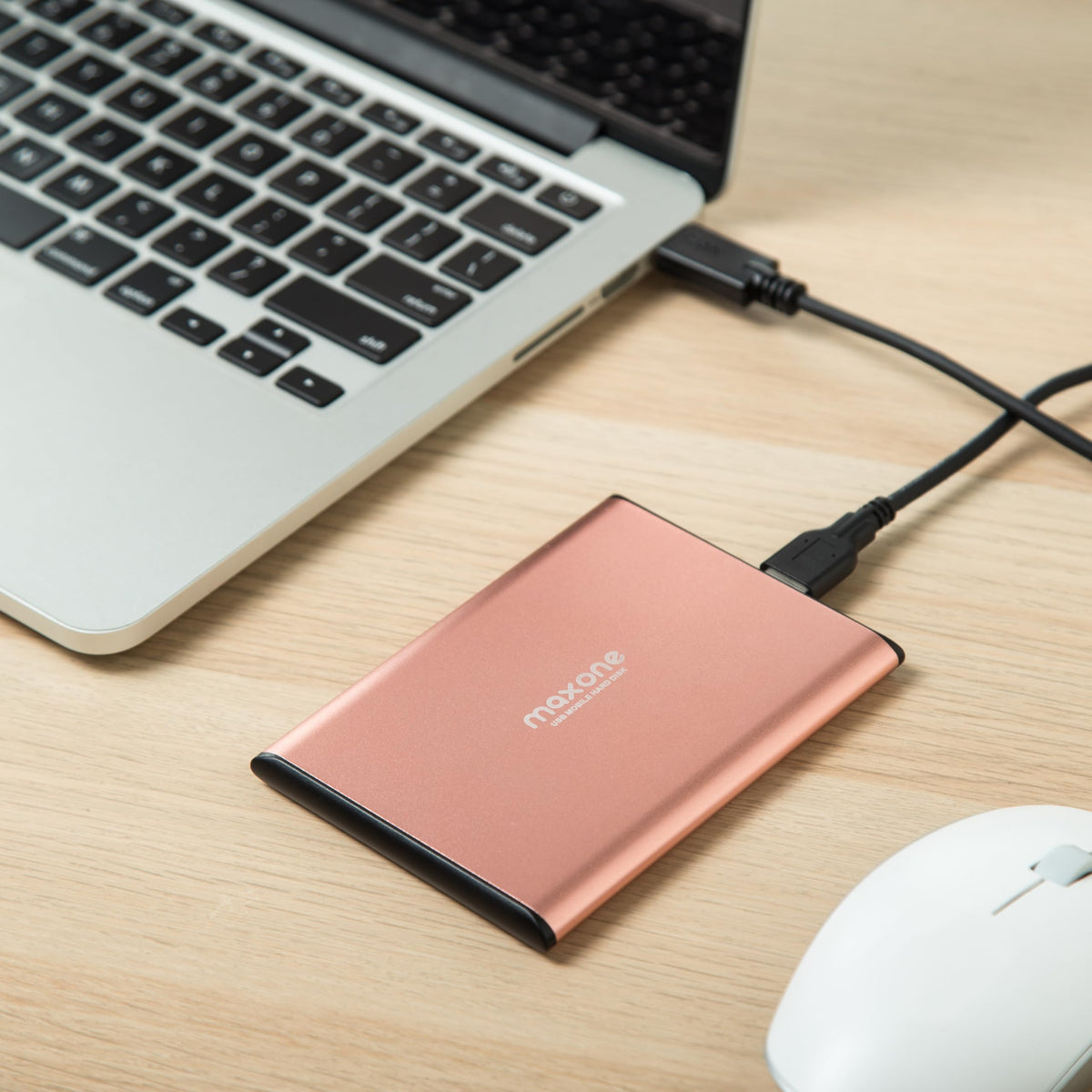 Maxone 500GB Ultra Slim Portable External Hard Drive HDD USB 3.0 Compatible with PC, Laptop, Charcoal Grey